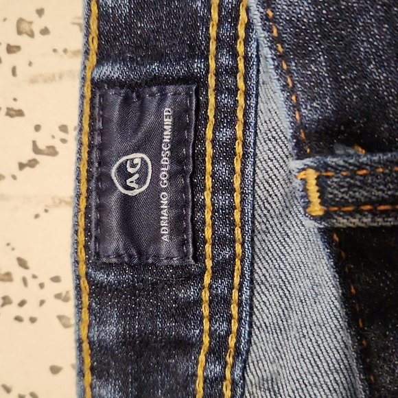 AG Adriano Goldschmied Straight Leg Slim Blue Jeans - Picture 3 of 10